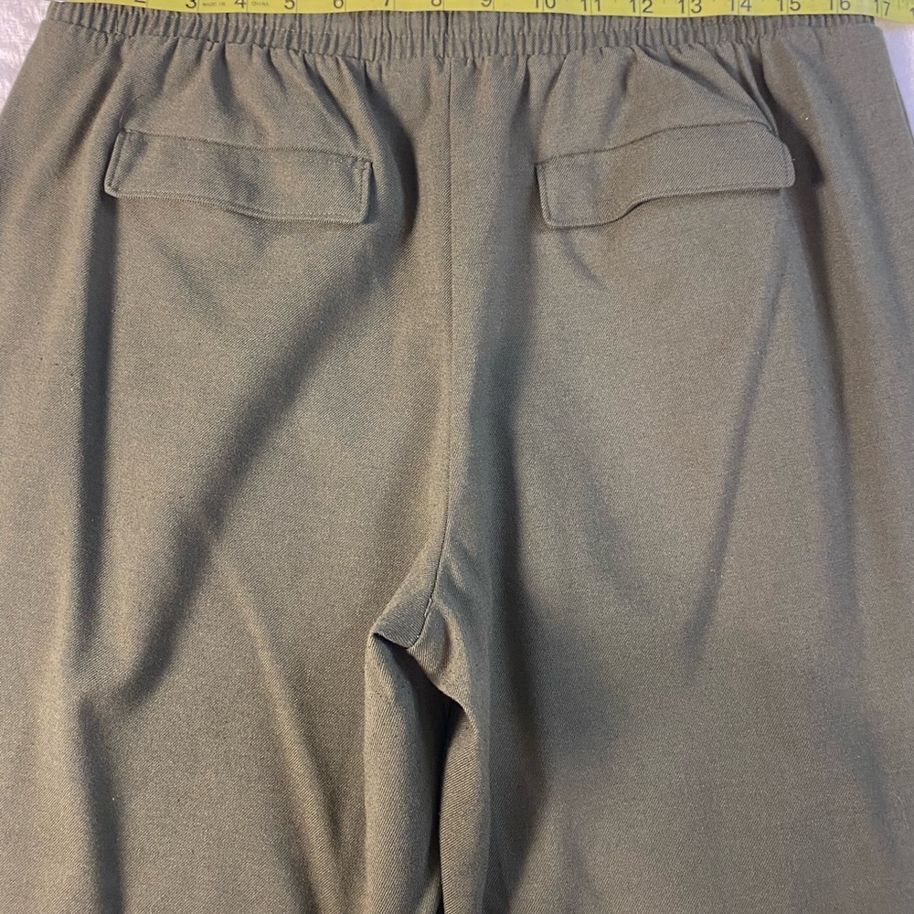 Nine West Women's Relaxed Fit Tie Elastic Waist Jogger Pants Size L olive green - Picture 9 of 9